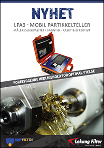 LPA3 partikkelteller måler oljekvalitet i hydrauliksystemer i sanntid